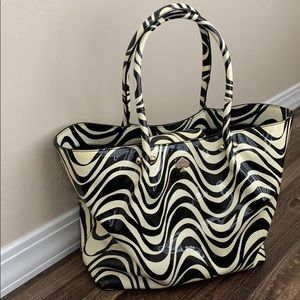 Kate ♠️ Spade unique black/beige zebra print .